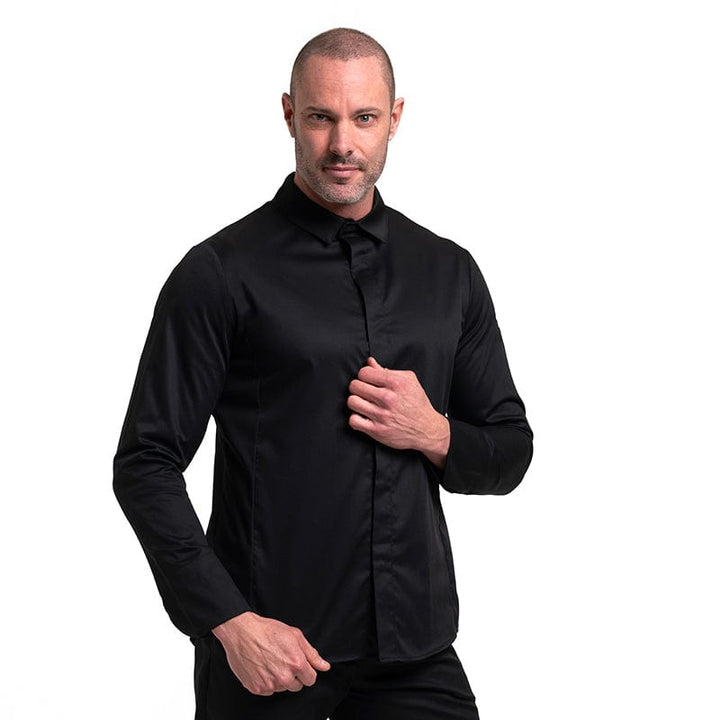 Black Long Sleeve Kitchen Coat Figari - ROBUR -  by Robur | MANELLI``