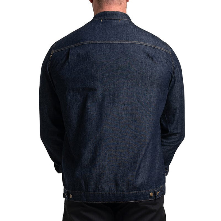 Men's Long Sleeve Kitchen Coat Harper Raw Denim - ROBUR -  by Robur | MANELLI``