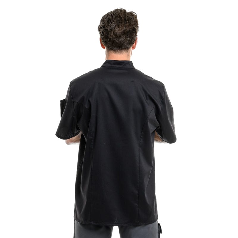 Nero Short Sleeve Chef Coat 37.5 technology Black - ROBUR -  by Robur | MANELLI``