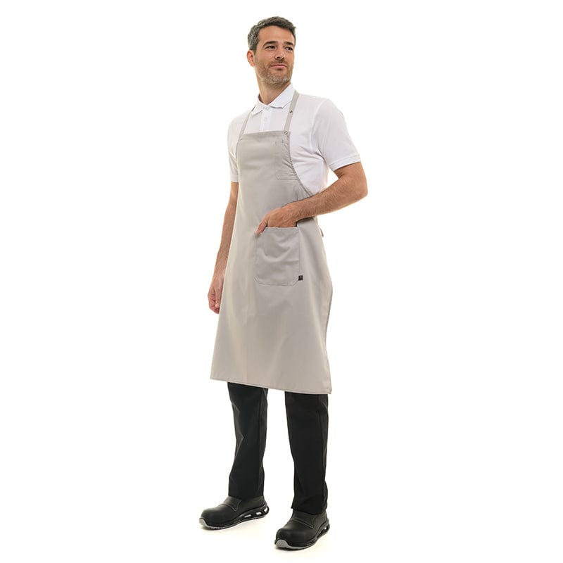 LOTI Light Gray Kitchen Apron with Bib - ROBUR -  by Robur | MANELLI``