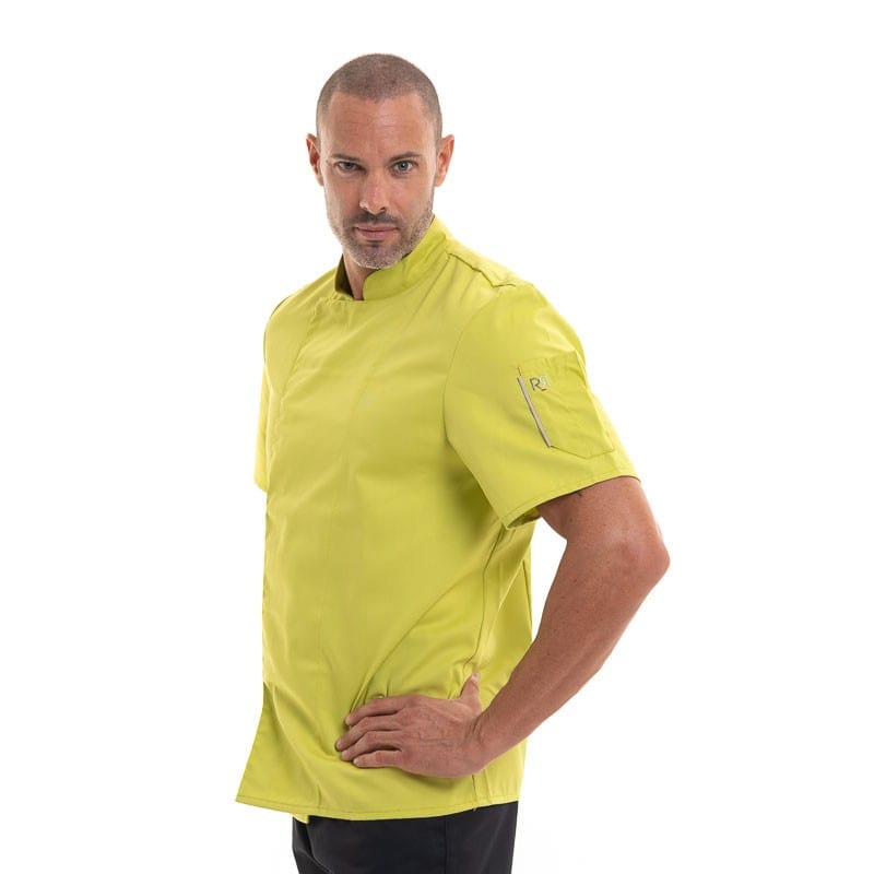 Pistachio Short Sleeve Chef Coat Nero - ROBUR -  by Robur | MANELLI``