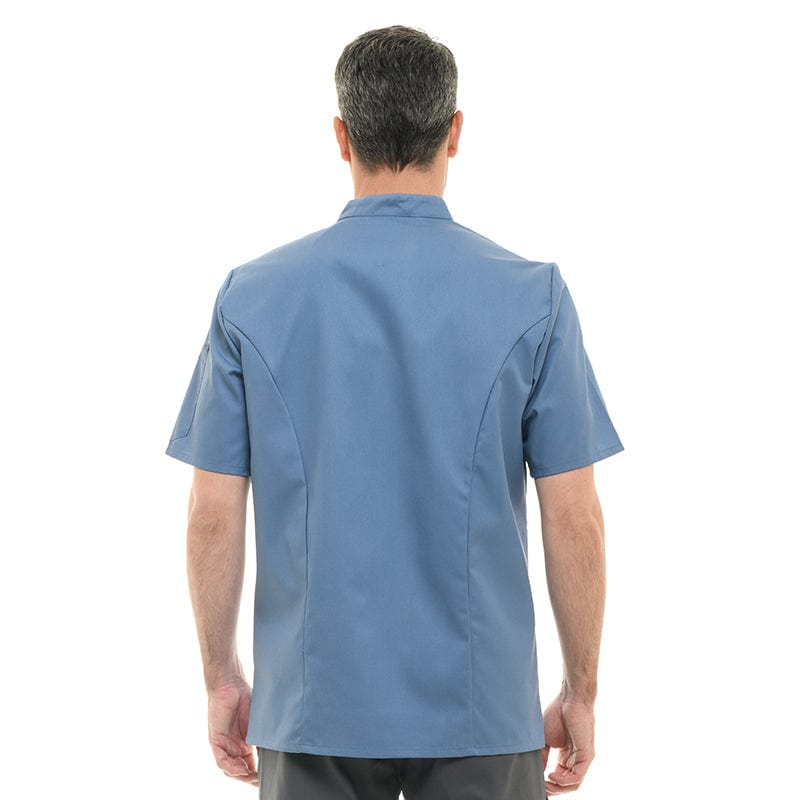 Unisex Blue Short Sleeve Chef's Coat Harti - ROBUR -  by Robur | MANELLI``