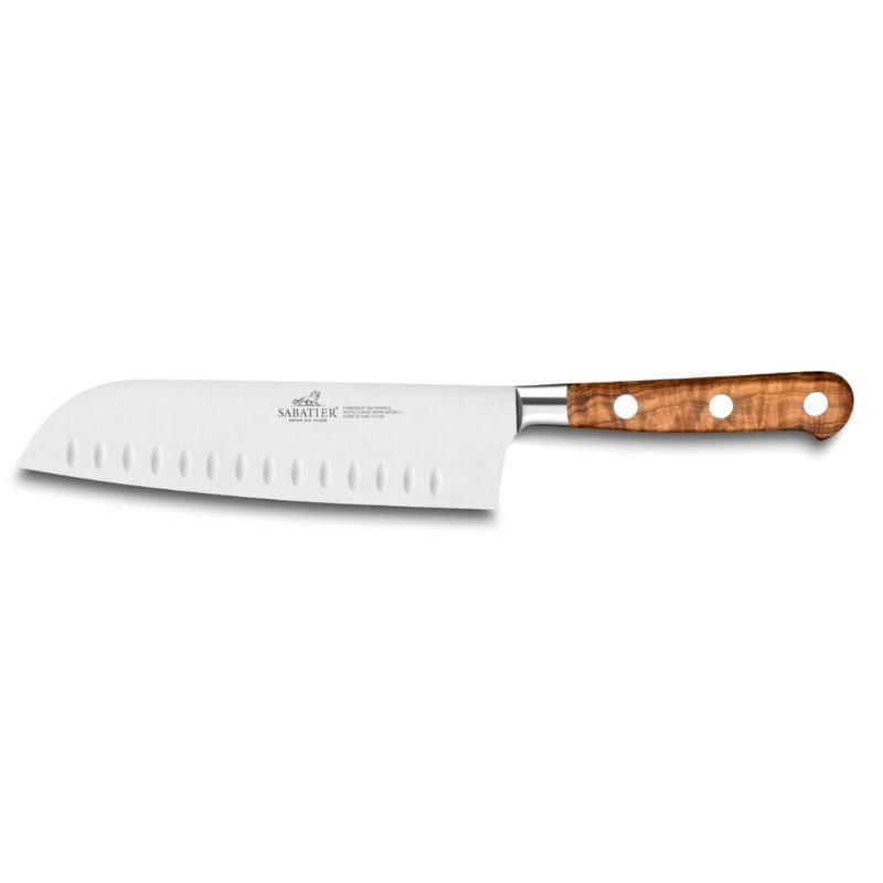 Santoku Forged Knife with Hollow Edge Blade 7" - PROVENÇAO by LION SABATIER -  by Sabatier | MANELLI``