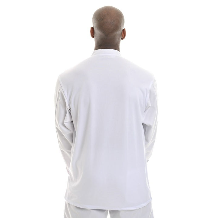 Men’s White Chef Jacket – Short or Long Sleeves Ventilated Back - MANELLI | MANELLI | Back Long Sleeves