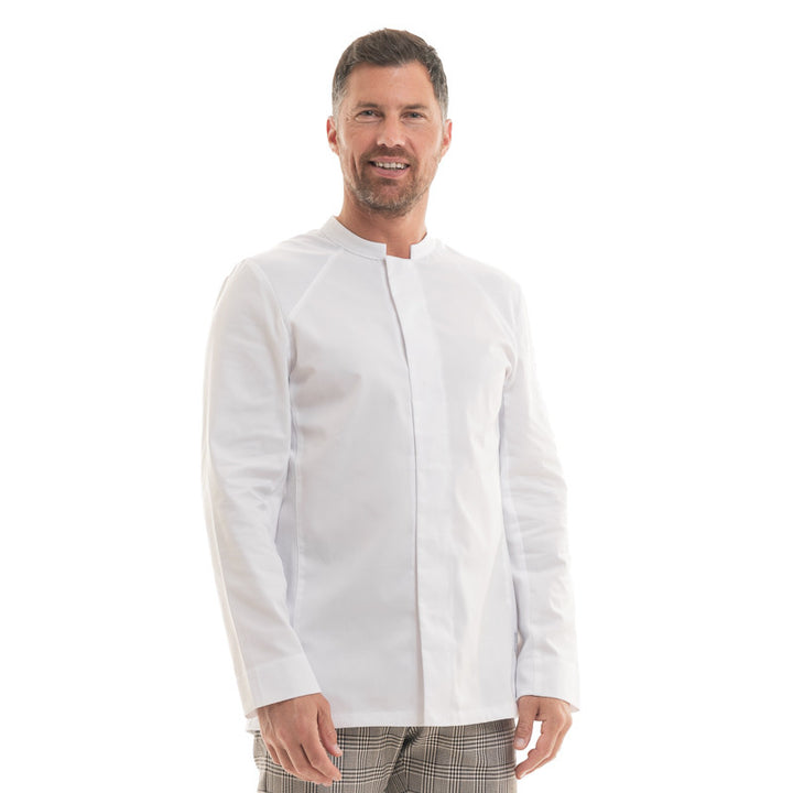 Men’s Long-Sleeved Chef Jacket Basil 2 - LAFONT CUISINE | MANELLI | White