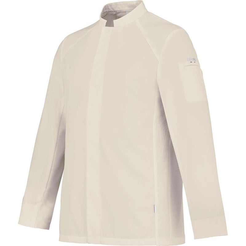 Men’s Long-Sleeved Chef Jacket Basil 2 - LAFONT CUISINE | MANELLI | Beige Side