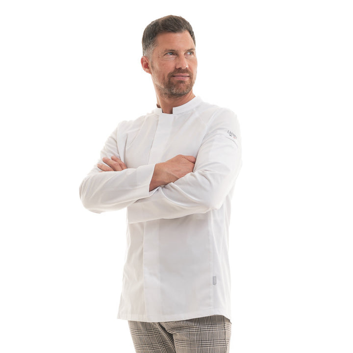 Men’s Long-Sleeved Chef Jacket Basil 2 - LAFONT CUISINE | MANELLI | White Jacket