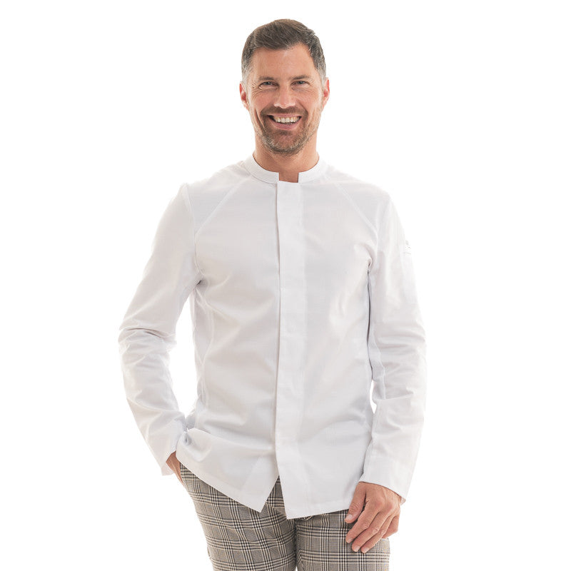Men’s Long-Sleeved Chef Jacket Basil 2 - LAFONT CUISINE | MANELLI | White Jacket for Men