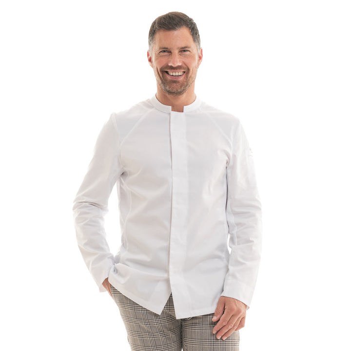 Men’s Long-Sleeved Chef Jacket Basil 2 - LAFONT CUISINE | MANELLI | White Jacket for Men
