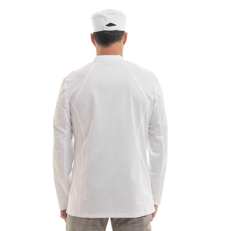 Men’s Long-Sleeved Chef Jacket Basil 2 - LAFONT CUISINE | MANELLI | Back White Jacket