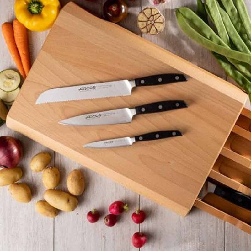 Manhattan Knife Block with 4 Knives - ARCOS -  by Arcos | MANELLI``