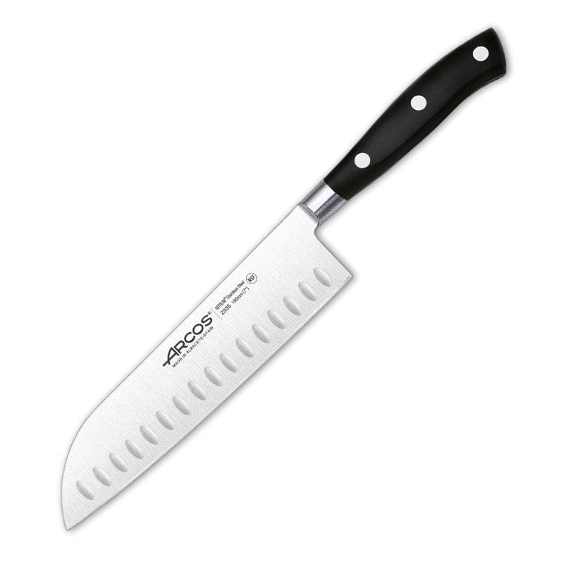 Santoku Knife Honeycomb Blade 7.09 inch Riviera Range - ARCOS -  by Arcos | MANELLI``