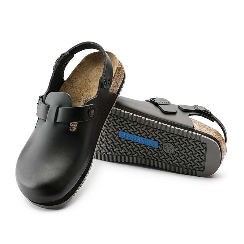 Tokio Black Leather Mixed Work Clog - BIRKENSTOCK - Kitchen Shoes by Birkenstock | MANELLI``