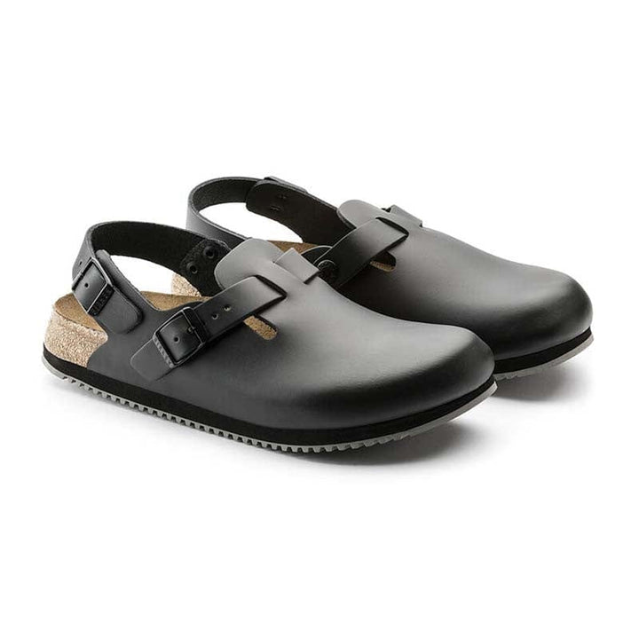 Tokio Black Leather Mixed Work Clog - BIRKENSTOCK - Kitchen Shoes by Birkenstock | MANELLI``