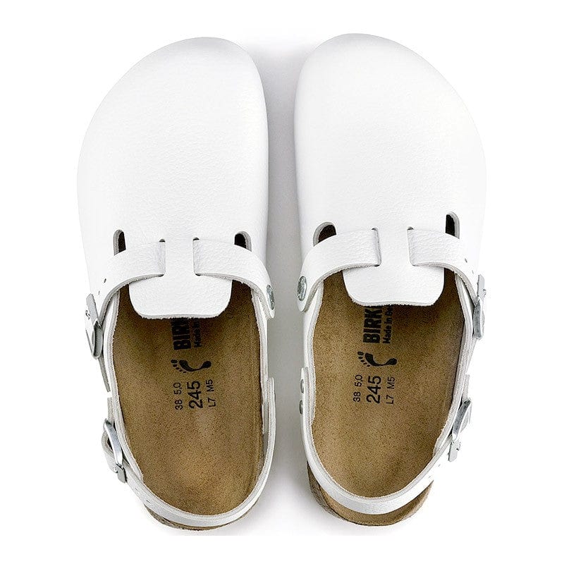 Tokio Clog White Leather Non-Slip Soles - BIRKENSTOCK - Kitchen Shoes by Birkenstock | MANELLI``