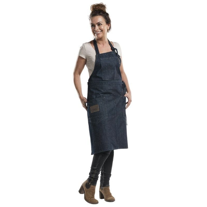 Multi-pocket Denim Jean Apron - CHAUD DEVANT -  by Chaud Devant | MANELLI``