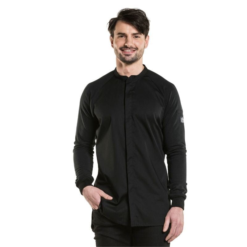 Black Centered Cut Kitchen Coat - Fratello - Chaud Devant -  by Chaud Devant | MANELLI``