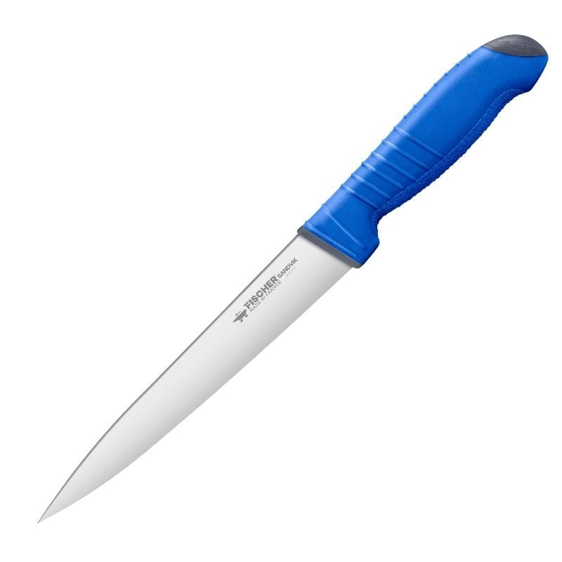 Blue Bi-Material Handle Bleeding Knife 4.72 inch - FISCHER -  by Fischer Bargoin | MANELLI``