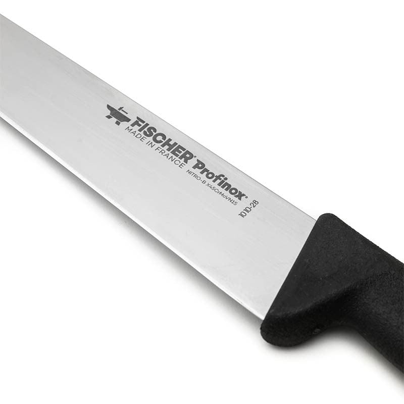 Butcher Knife 11.02 inch with Black Handle - FISCHER -  by Fischer Bargoin | MANELLI``