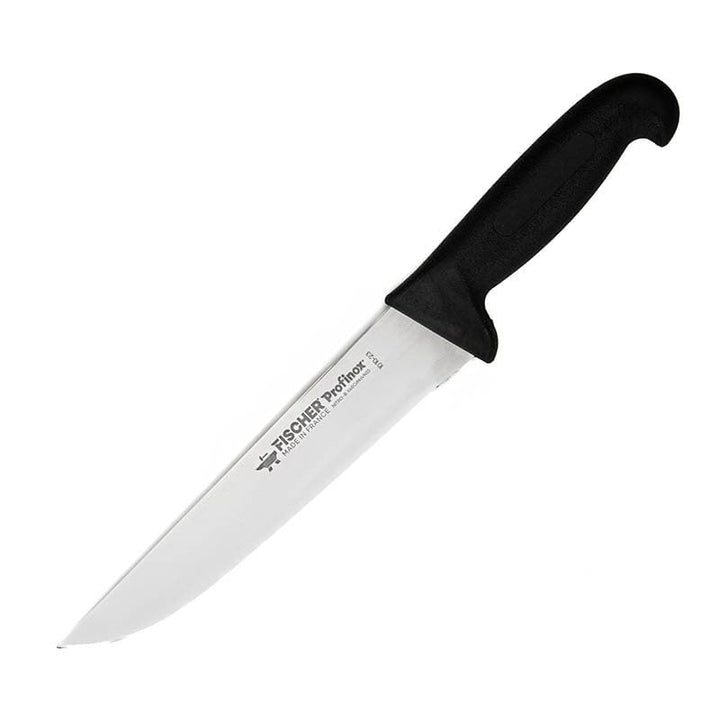 Butcher Knife 9.06 inch with Black Handle - FISCHER -  by Fischer Bargoin | MANELLI``