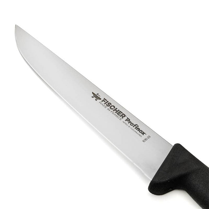 Butcher Knife 9.06 inch with Black Handle - FISCHER -  by Fischer Bargoin | MANELLI``