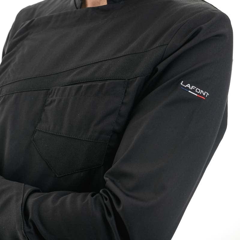 Men's Black Double-collar Kitchen Coat - LAFONT -  by Lafont - Cuisine | MANELLI``