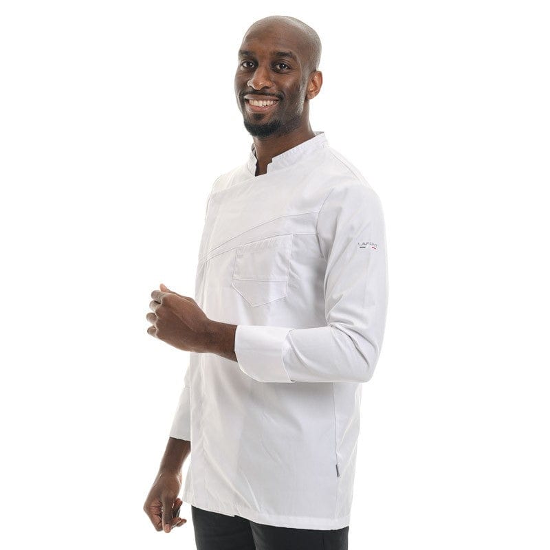 Men's White Double-collar Kitchen Coat Lemongrass - LAFONT -  by Lafont - Cuisine | MANELLI``