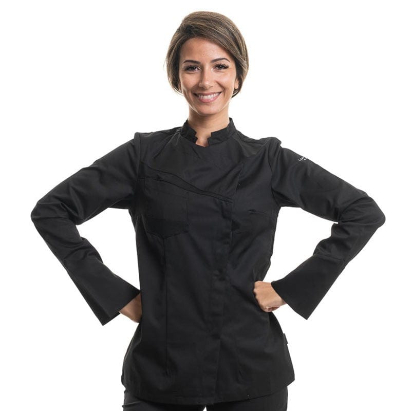 Nutmeg Women's Black Double Collar Kitchen Coat - LAFONT -  by Lafont - Cuisine | MANELLI``