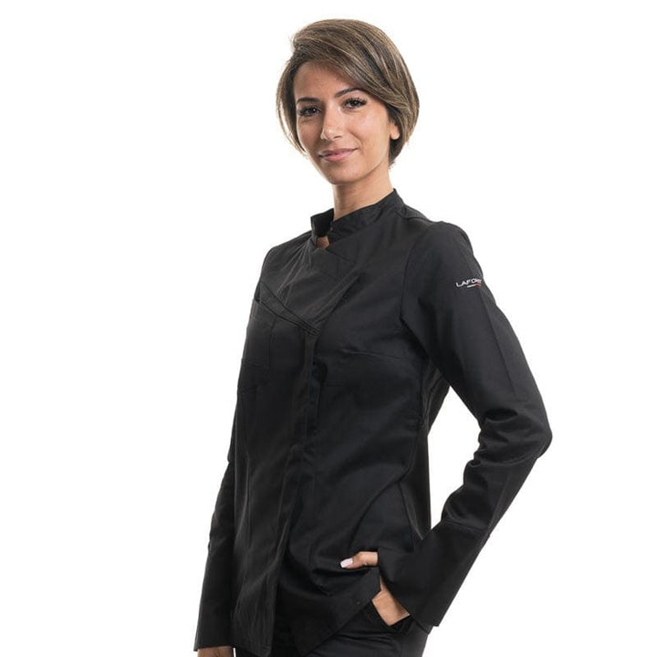 Nutmeg Women's Black Double Collar Kitchen Coat - LAFONT -  by Lafont - Cuisine | MANELLI``