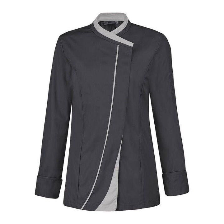 Saffron Women's Kitchen Coat Long Sleeve Gray  - LAFONT -  by Lafont - Cuisine | MANELLI``