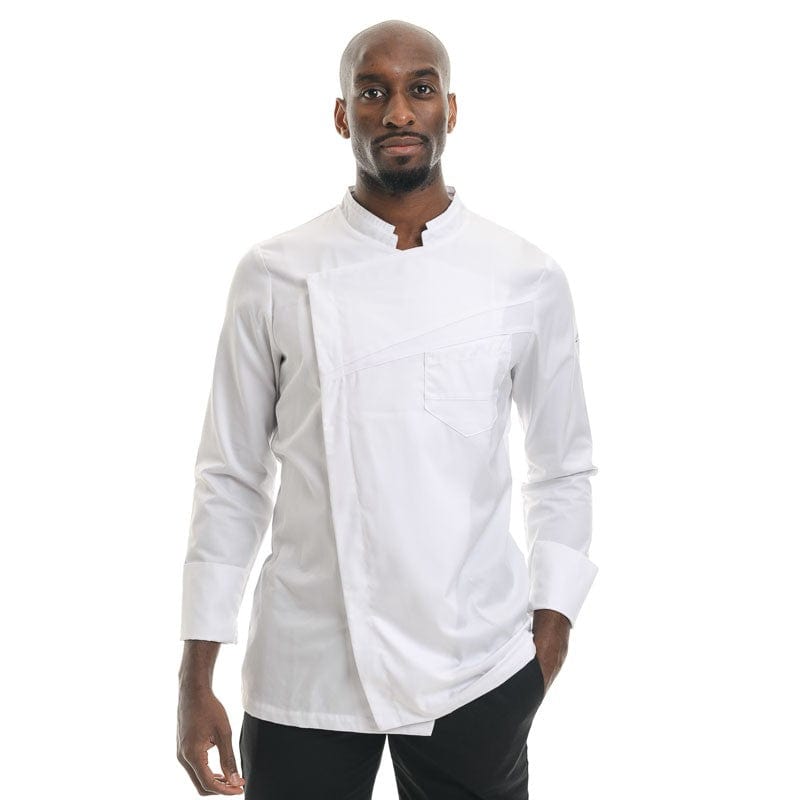 Men's White Double-collar Kitchen Coat Lemongrass - LAFONT -  by Lafont - Cuisine | MANELLI``