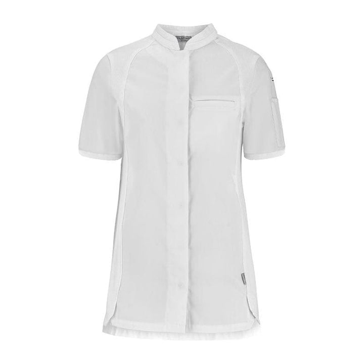 Women's Short Sleeve Pepper White Kitchen Coat - LAFONT CUISINE -  by Lafont - Cuisine | MANELLI``