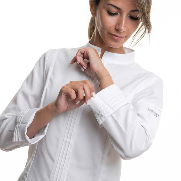 Women's White Cristal Kitchen Coat - Lafont -  by Lafont - Cuisine | MANELLI``