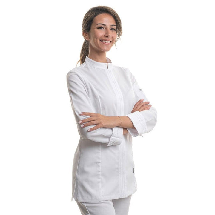 Women's White Cristal Kitchen Coat - Lafont -  by Lafont - Cuisine | MANELLI``