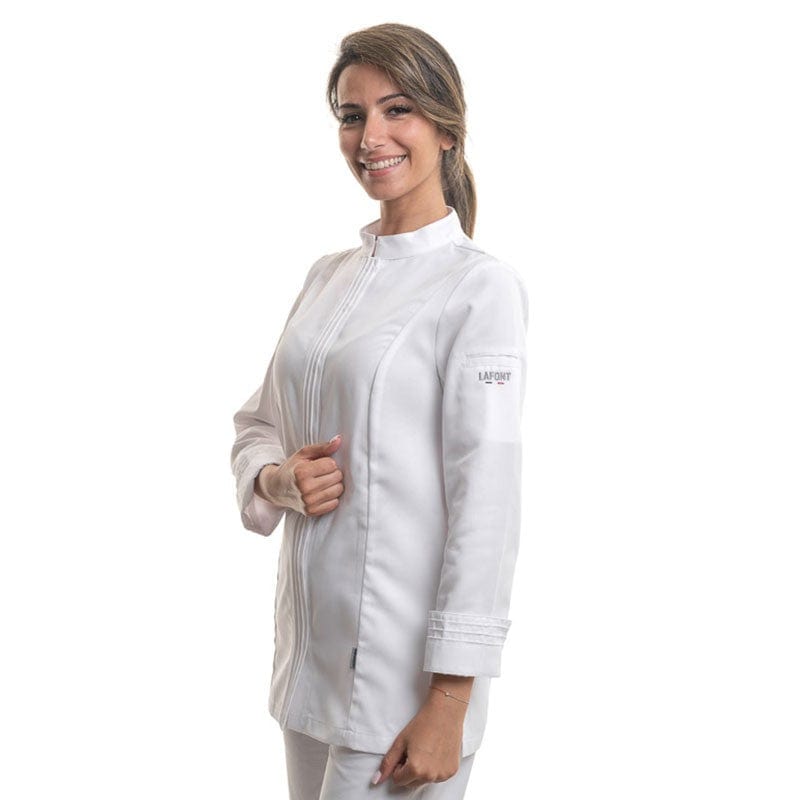 Women's White Cristal Kitchen Coat - Lafont -  by Lafont - Cuisine | MANELLI``