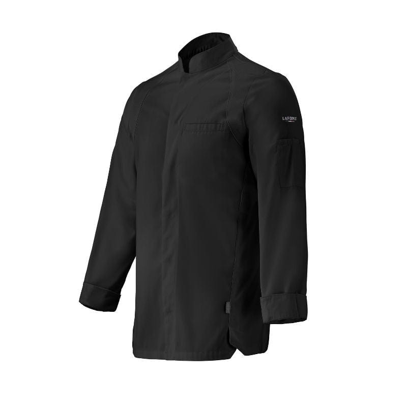 Basil Long Sleeve Men's Black Kitchen Coat - LAFONT -  by Lafont - Cuisine | MANELLI``