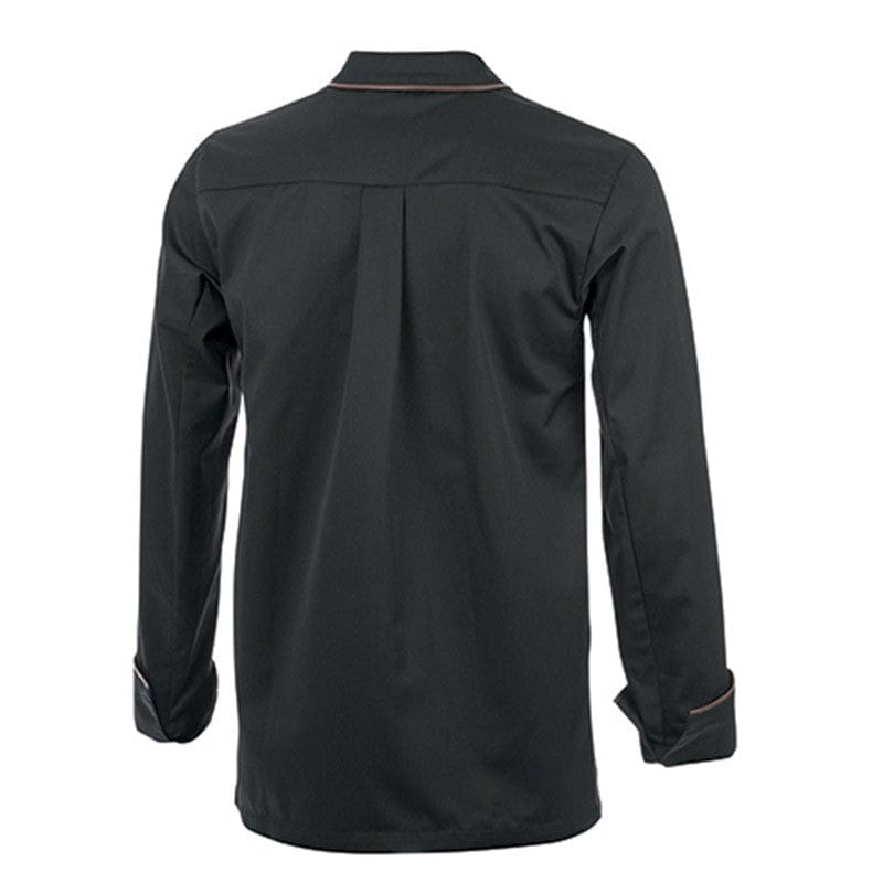 Men's Black Long Sleeve Bi-material Chef Coat - LAFONT -  by Lafont - Cuisine | MANELLI``