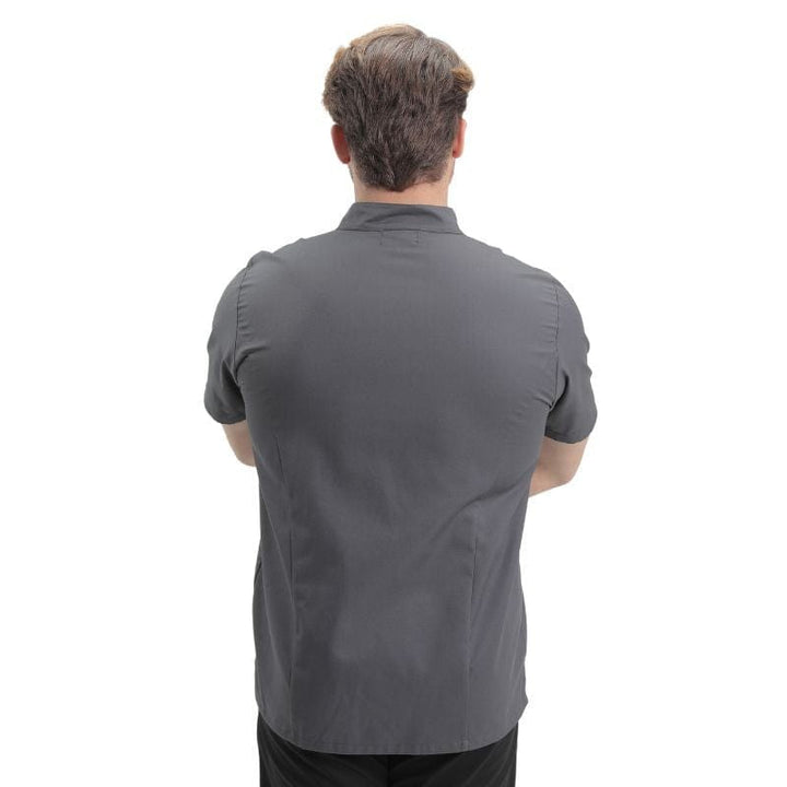 Men's Short Sleeve Gray Cooking Coat - MANELLI -  by Manelli | MANELLI``