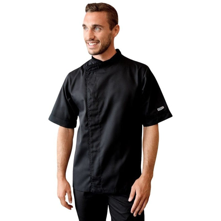 Black Chef Coat Large Size Ventilated Back - MANELLI -  by Manelli | MANELLI``