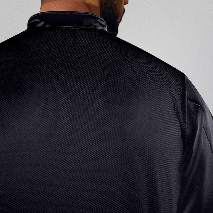 Black Chef Coat Large Size Ventilated Back - MANELLI -  by Manelli | MANELLI``