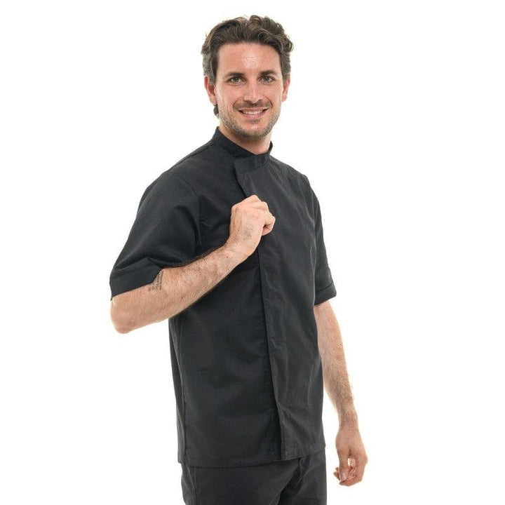 Black Chef Coat Short Sleeve - MANELLI -  by Manelli | MANELLI``