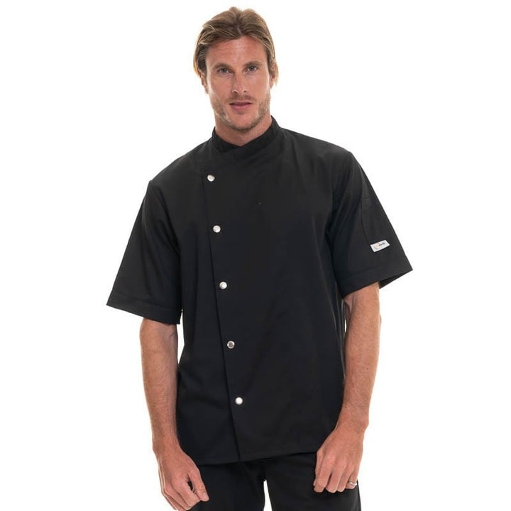 Black Kitchen Coat with Silver Buttons - MANELLI -  by Manelli | MANELLI``