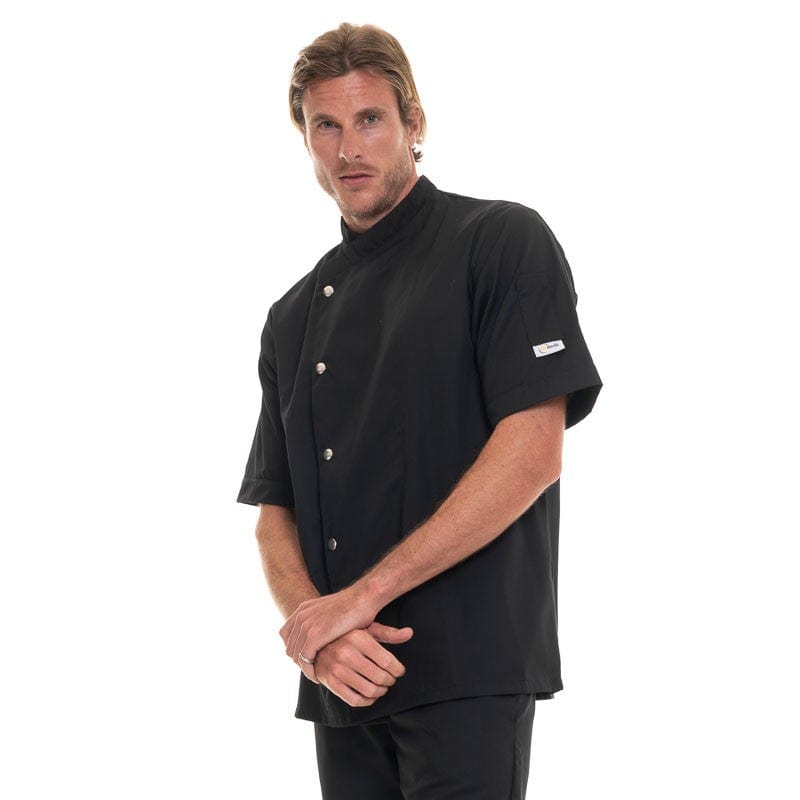 Black Kitchen Coat with Silver Buttons - MANELLI -  by Manelli | MANELLI``