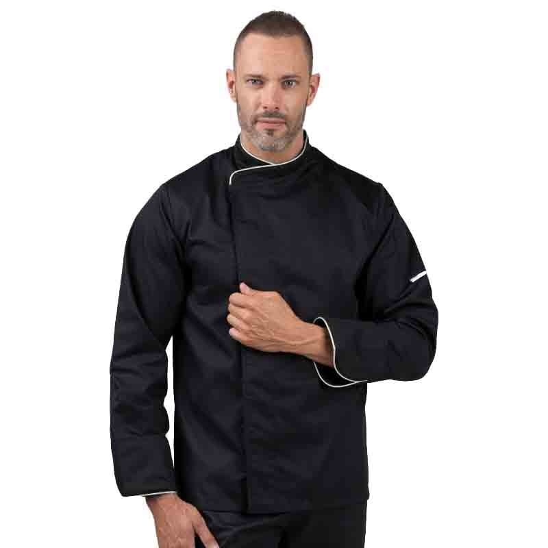 Black Kitchen Coat with Silver Piping - MANELLI -  by Manelli | MANELLI``