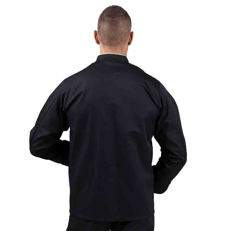 Black Kitchen Coat with Silver Piping - MANELLI -  by Manelli | MANELLI``