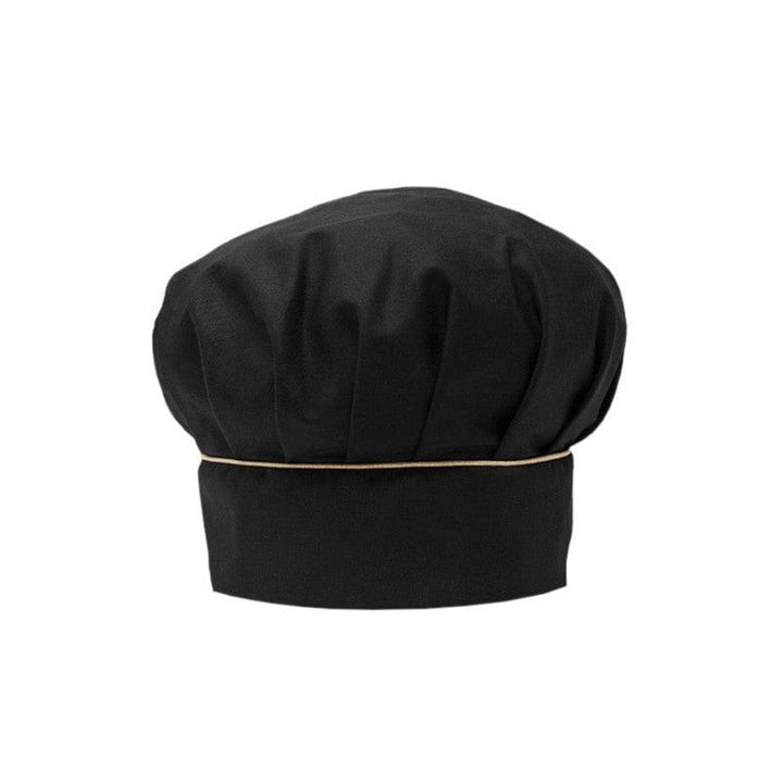 Black Kitchen Hat with Gold Piping - Manelli -  by Manelli | MANELLI``