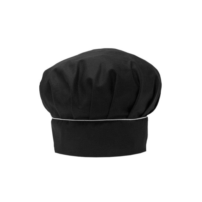 Black Kitchen Hat with Silver Piping - Manelli -  by Manelli | MANELLI``