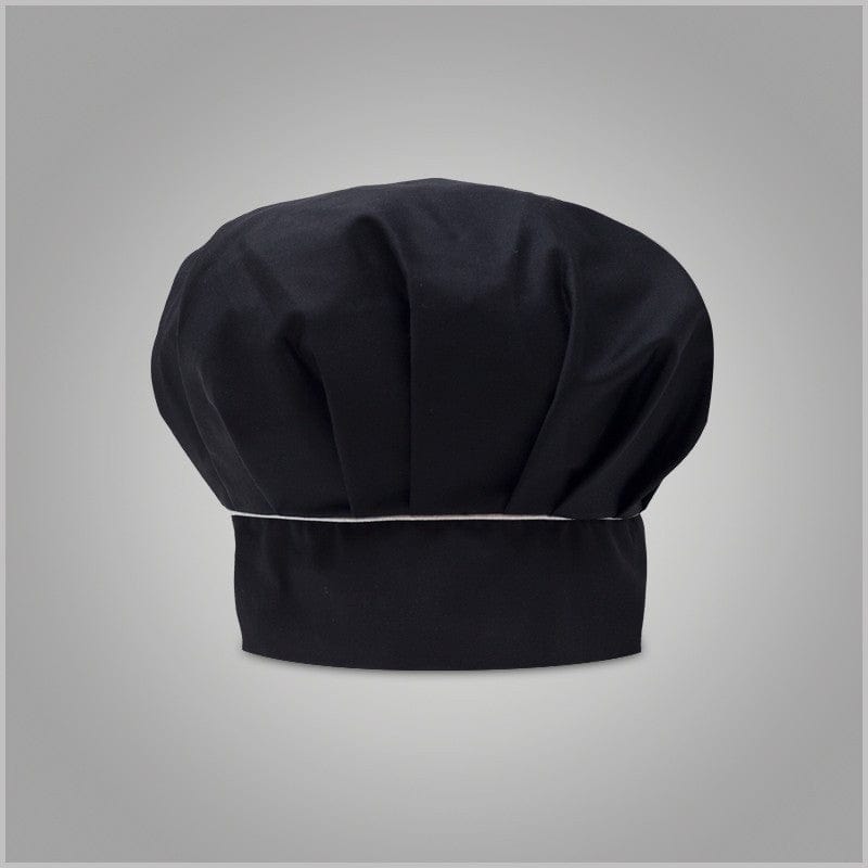 Black Kitchen Hat with Silver Piping - Manelli -  by Manelli | MANELLI``