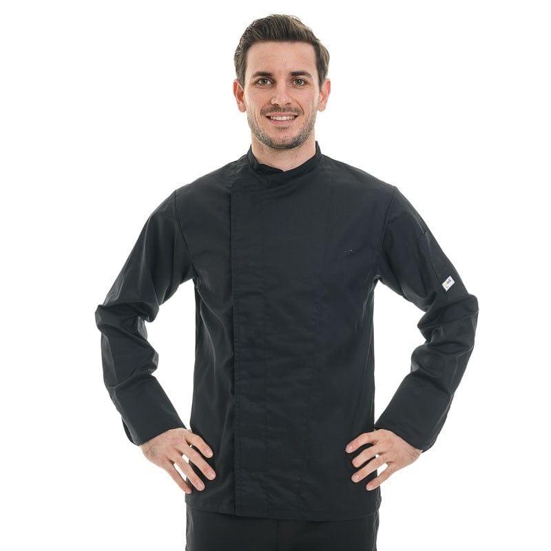 Black Long Sleeve Chef Coat - MANELLI -  by Manelli | MANELLI``