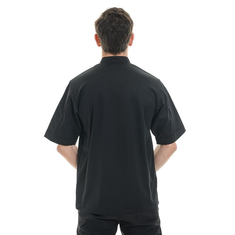 Black Short Sleeve or Long Sleeve Chef Coat with Ventilated Back - MANELLI -  by Manelli | MANELLI``